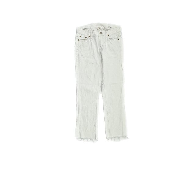 J. Crew Matchstick Raw Hem Women's size 28P White Denim Jeans - Picture 1 of 5